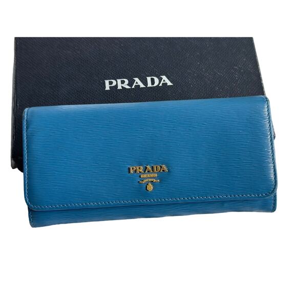 Prada long wallet Kindred blue - Picture 1 of 8